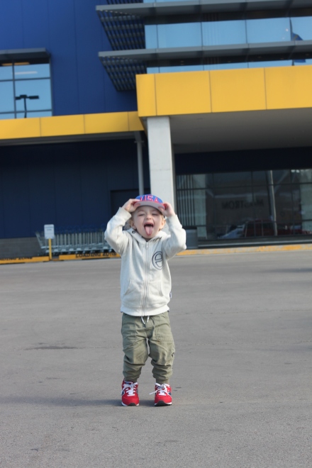 9:55 am - being goofy at IKEA